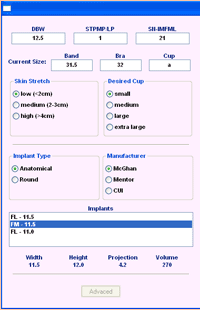 Увеличение груди - подбор имплантантов груди 1